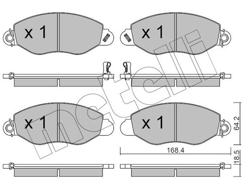 METELLI 22-0536-0 Brake Pad Set, disc brake