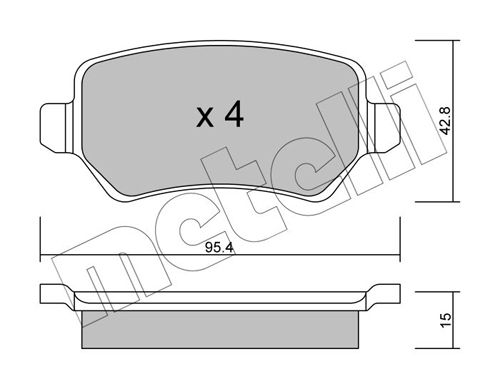 METELLI 22-0542-1 Brake Pad Set, disc brake