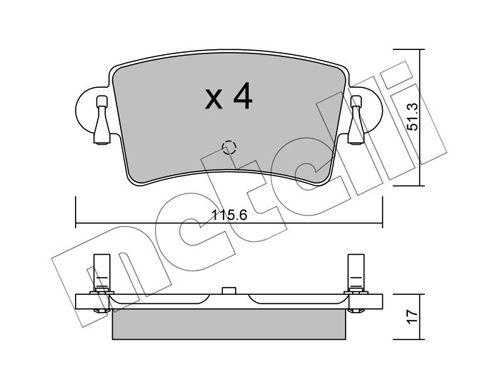 METELLI 22-0546-0 Brake Pad Set, disc brake