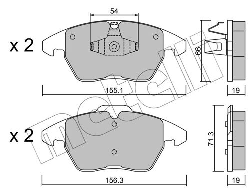 METELLI 22-0548-1 Brake Pad Set, disc brake