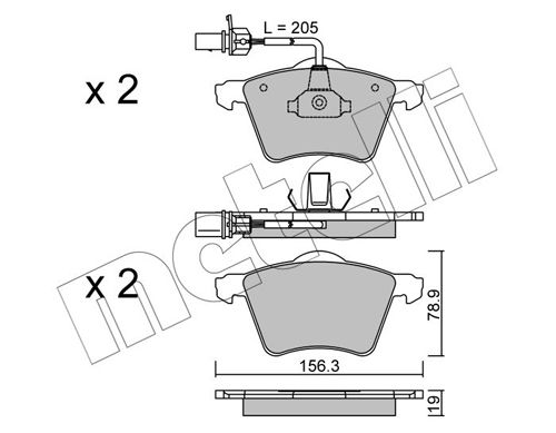 METELLI 22-0550-1 Brake Pad Set, disc brake