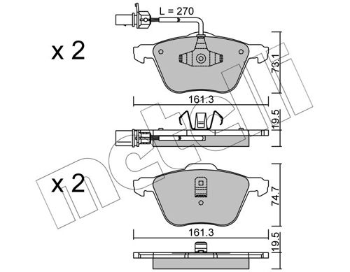 METELLI 22-0551-0 Brake Pad Set, disc brake