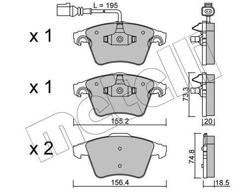 METELLI 22-0552-0 Brake Pad Set, disc brake