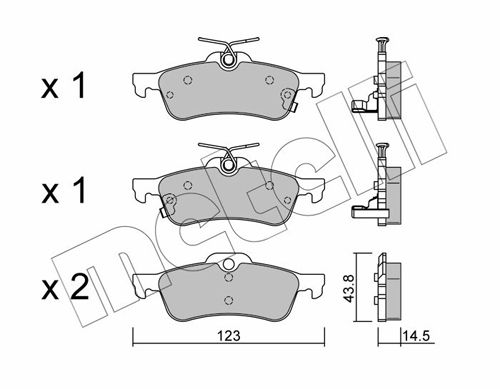 METELLI 22-0556-1 Brake Pad Set, disc brake