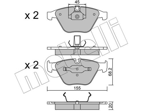 METELLI 22-0558-4 Brake Pad Set, disc brake