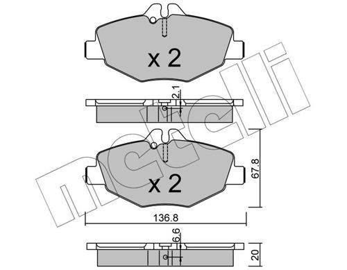 METELLI 22-0562-0 Brake Pad Set, disc brake