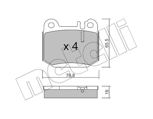 METELLI 22-0564-0 Brake Pad Set, disc brake