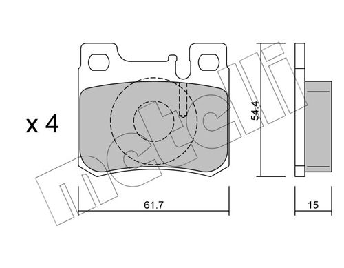 METELLI 22-0566-0 Brake Pad Set, disc brake