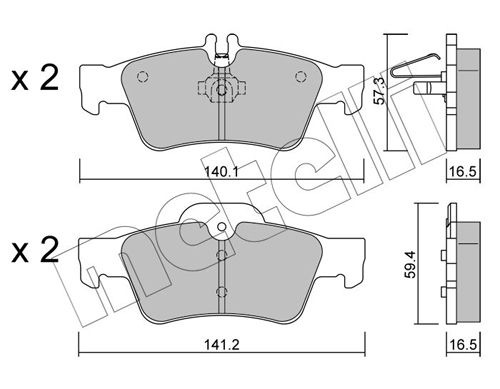 METELLI 22-0568-0 Brake Pad Set, disc brake