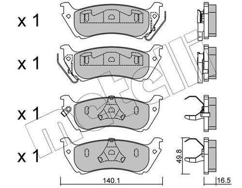 METELLI 22-0570-0 Brake Pad Set, disc brake