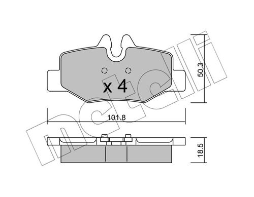 METELLI 22-0576-0 Brake Pad Set, disc brake