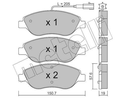 METELLI 22-0577-0 Brake Pad Set, disc brake