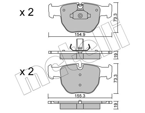 METELLI 22-0598-0 Brake Pad Set, disc brake