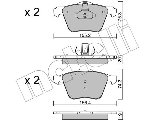 METELLI 22-0599-1 Brake Pad Set, disc brake
