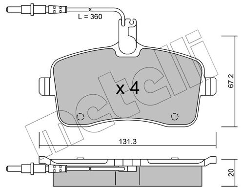 METELLI 22-0600-0 Brake Pad Set, disc brake