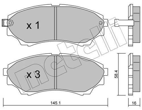 METELLI 22-0610-0 Brake Pad Set, disc brake