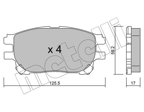 METELLI 22-0615-0 Brake Pad Set, disc brake
