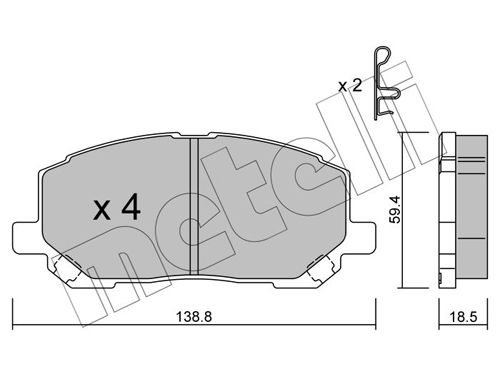 METELLI 22-0616-0 Brake Pad Set, disc brake