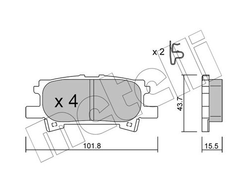 METELLI 22-0619-0 Brake Pad Set, disc brake