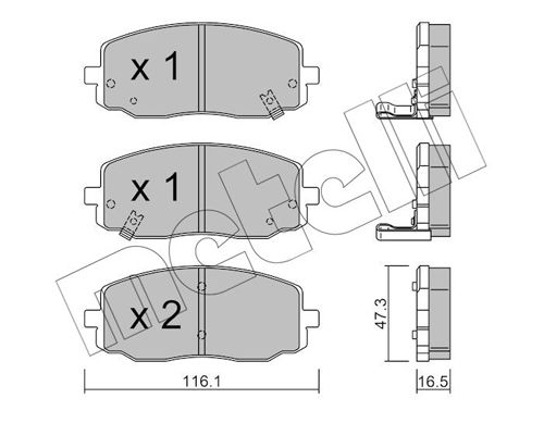 METELLI 22-0629-0 Brake Pad Set, disc brake