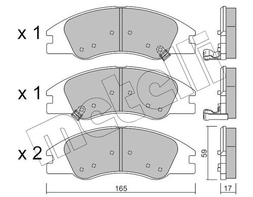 METELLI 22-0630-0 Brake Pad Set, disc brake
