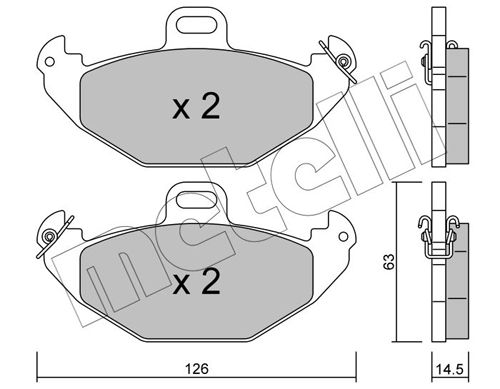METELLI 22-0634-0 Brake Pad Set, disc brake