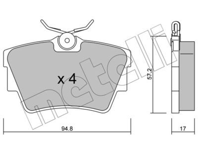 Brake Pad Set, disc brake METELLI 22-0635-0
