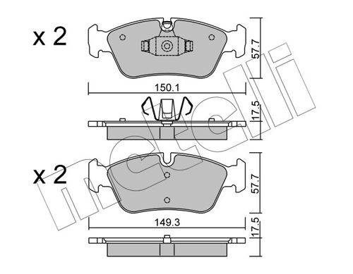 METELLI 22-0640-0 Brake Pad Set, disc brake