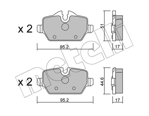 METELLI 22-0641-0 Brake Pad Set, disc brake
