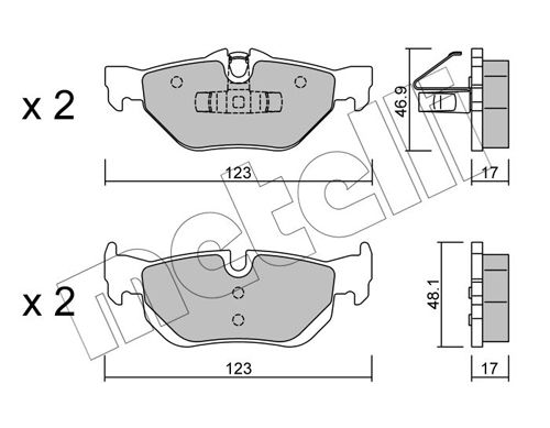 METELLI 22-0642-0 Brake Pad Set, disc brake