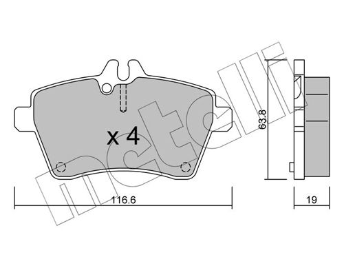 METELLI 22-0646-0 Brake Pad Set, disc brake