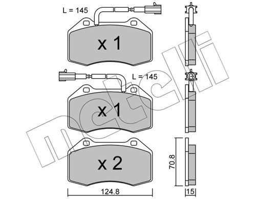 METELLI 22-0651-2 Brake Pad Set, disc brake