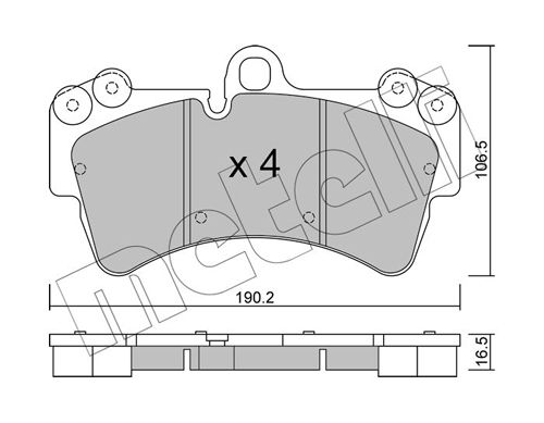 METELLI 22-0654-0 Brake Pad Set, disc brake
