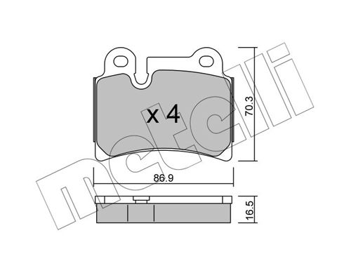 METELLI 22-0660-0 Brake Pad Set, disc brake