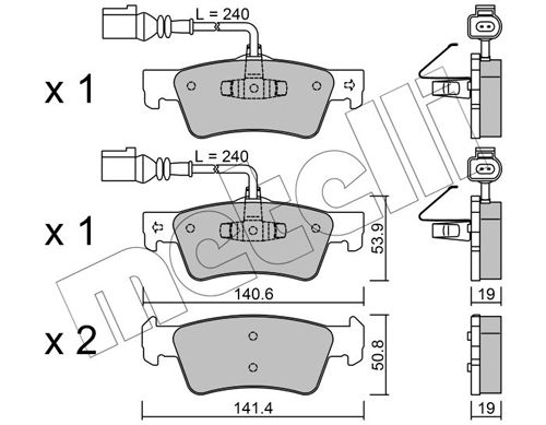 METELLI 22-0661-0 Brake Pad Set, disc brake