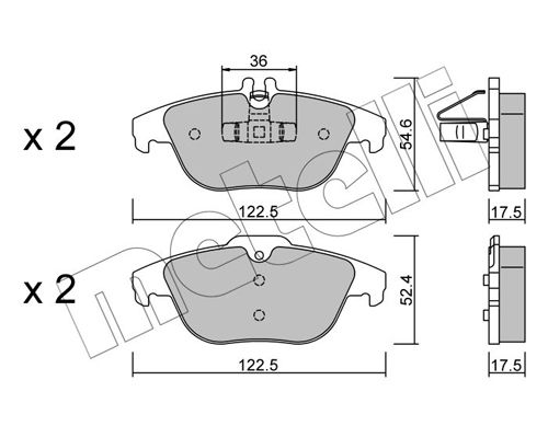 METELLI 22-0666-0 Brake Pad Set, disc brake
