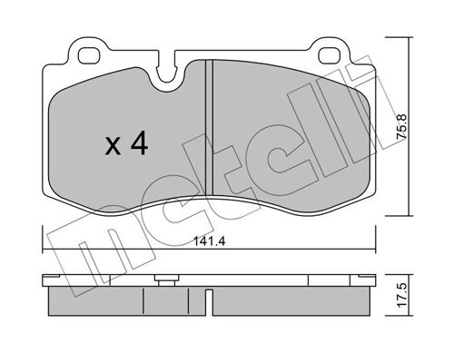 METELLI 22-0669-0 Brake Pad Set, disc brake