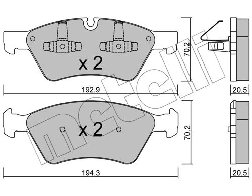 METELLI 22-0670-0 Brake Pad Set, disc brake