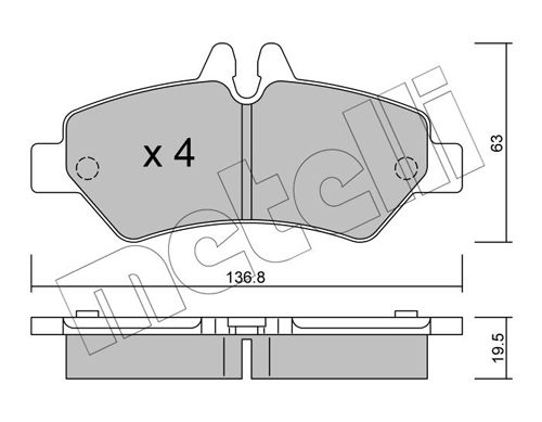 METELLI 22-0672-0 Brake Pad Set, disc brake