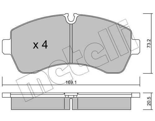 METELLI 22-0673-0 Brake Pad Set, disc brake