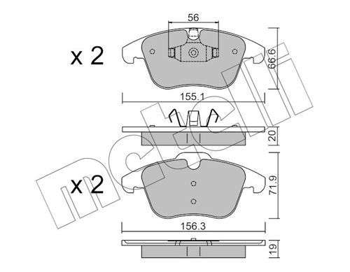 METELLI 22-0675-0 Brake Pad Set, disc brake