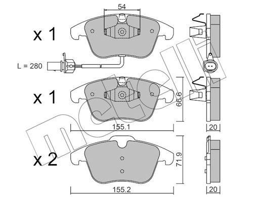 METELLI 22-0675-2 Brake Pad Set, disc brake