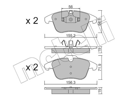 METELLI 22-0675-4 Brake Pad Set, disc brake