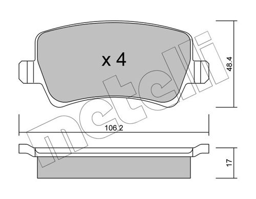 METELLI 22-0676-0 Brake Pad Set, disc brake