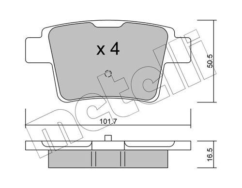 METELLI 22-0677-0 Brake Pad Set, disc brake