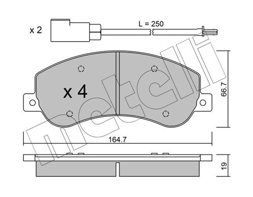METELLI 22-0680-0 Brake Pad Set, disc brake