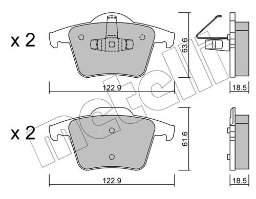 METELLI 22-0688-0 Brake Pad Set, disc brake