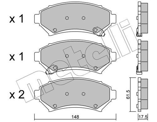 METELLI 22-0696-0 Brake Pad Set, disc brake