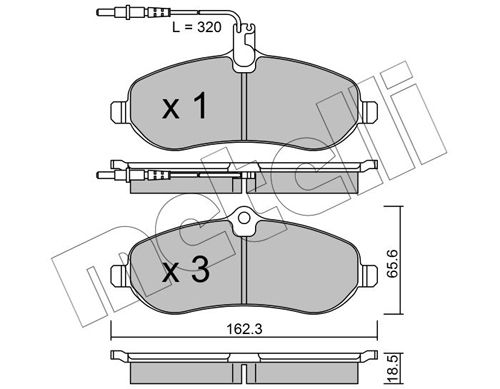 METELLI 22-0707-0 Brake Pad Set, disc brake