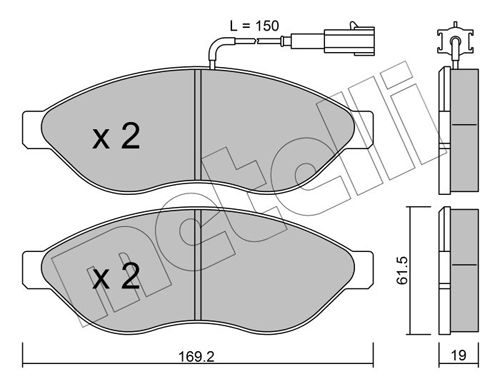 METELLI 22-0708-1 Brake Pad Set, disc brake
